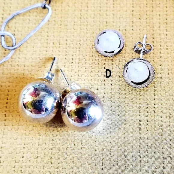 Rare Silpada Sterling Silver Sphere Earrings - Picture 5 of 12